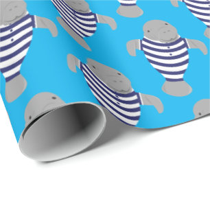Roligt Swimdress Manatee Animal Presentpapper