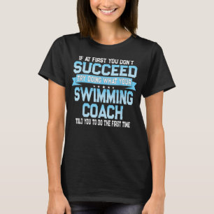 Roligt Swimming Coach Meme - Funny Swimmer Saming T Shirt