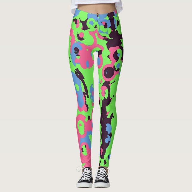 Roligt Swirls Leggings (Framsida)