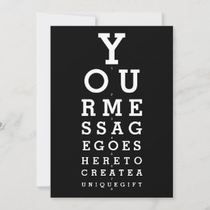 Roligt syntestdiagram med personligt meddelande inbjudningar