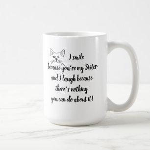 Roligt Syster som säljer citattecken för cute Wink Kaffemugg