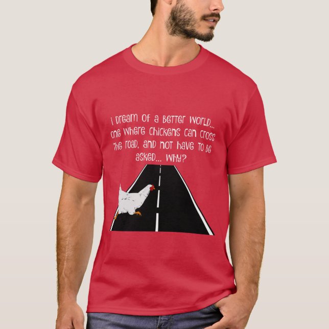 roligt-T varför bli rädd kor vägen? Tee Shirt (Framsida)