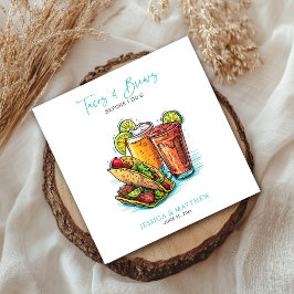 Roligt Tacos och Brews innan jag går på repetition Pappersservett