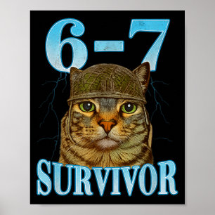 Roligt talesätt 67 Katter Magont Överlevande Katt Poster