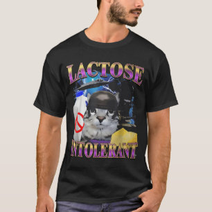 Roligt talesätt laktosintolerant dumt katt meme ka t shirt