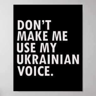 Roligt talesätt Ukrainskt Ukraina present T-shirt Poster