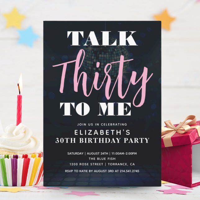 Roligt Talk 30 till mig 30års födelsedag Party Inbjudningar (Skapare uppladdad)