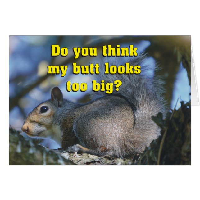 Roligt tänker du min för stora ändaLooks? Hälsningskort (Framsidan Horizontal)