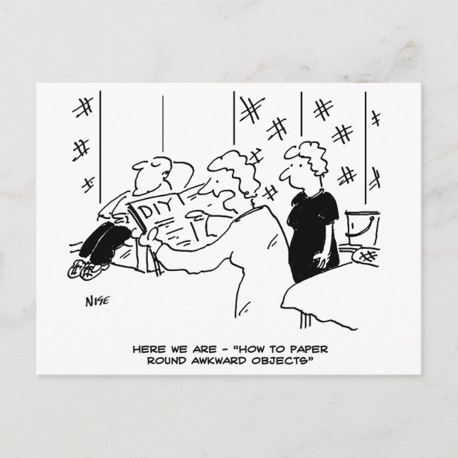 Roligt Tapetsering Runt Klumpiga Föremål Vykort (Framsida)