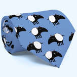 Roligt Tapir Slips<br><div class="desc">En söt malaysisk Tapir-design på blå bakgrund,  som kan ändras i Design Verktyg. för djur och utrotningshotade vilda djur och djur i älskare. Originalkonst av Nic Squirrell.</div>