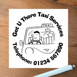Roligt Taxi Driver for Taxi Company Business. Stämpel
