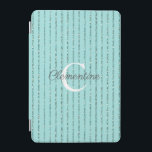 Roligt Teal Turcos Blue Glitter Rand Monogram iPad Mini Skydd<br><div class="desc">Roligt Teal Turcoise Blue Glitter Rand Monogram täcke med tealblått faux glitter rand och utrymme för ditt anpassningsbar monogram och namn. Enkel att anpassa med text, typsnitt och färg. Skapat av Zazzle pro designer BK Thompson © exklusivt för Cedar och String. Kontakta oss om du behöver hjälp, har frågor eller...</div>