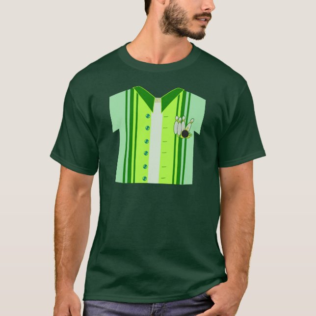 Roligt Team Bowling Shirt Tecknad Epic Retro Desig T-shirt (Framsida)