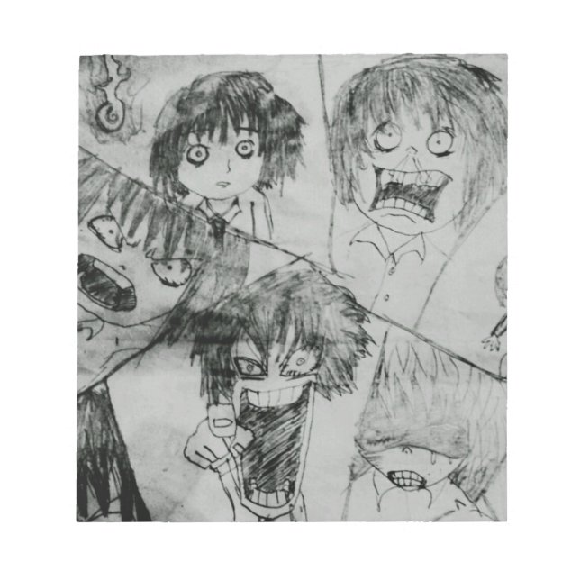 roligt tecknad ansikte ansiktsuttryck anteckningsblock (Framsida)