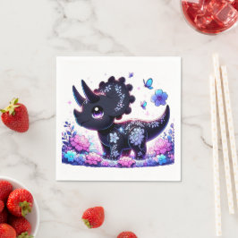 Roligt Tecknad Dinosaur Baby Shower Pappersservett