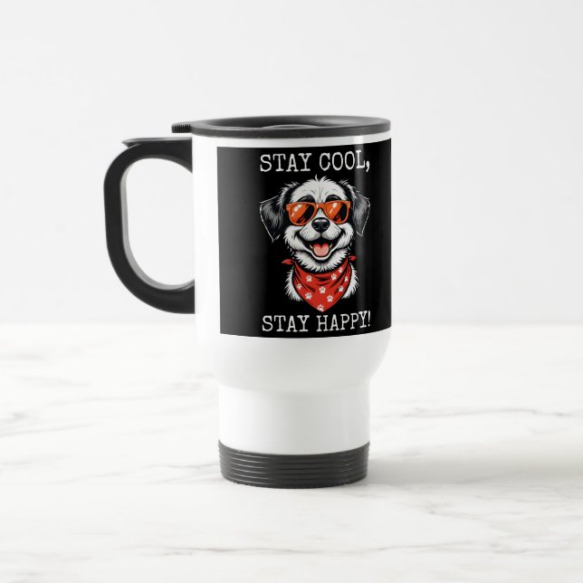 Roligt Tecknad hund design Resemugg (Vänster)