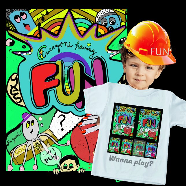 Roligt Tecknad Illustration of Tillsammans T Shirt (Skapare uppladdad)