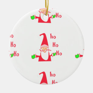 Roligt Tecknad Mouse Santa Collection. Julgransprydnad Keramik