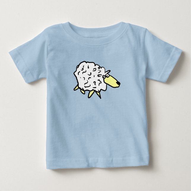 Roligt Tecknad Sheep T Shirt (Framsida)