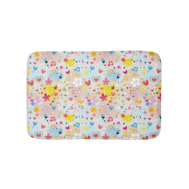 roligt tecknadmönster badrumsmatta (Framsidan)