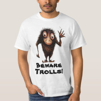 Roligt tecknadtroll t-shirt