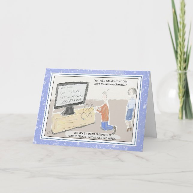 Roligt teknologifödelsedagkort: "Plugga & leka ", Kort (Framsida)