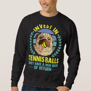 Roligt Tennis Coach Slogan Tennis Player Invest in Lång Ärmad Tröja