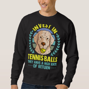 Roligt Tennis Coach Slogan Tennis Player Invest in Lång Ärmad Tröja