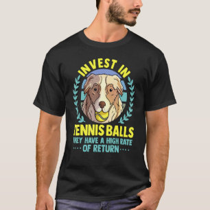 Roligt Tennis Coach Slogan Tennis Player Invest in T Shirt