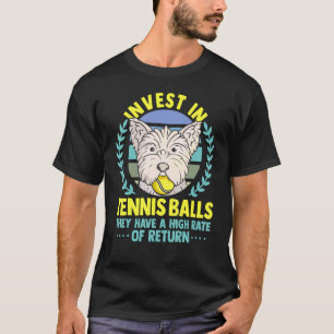 Roligt Tennis Coach Slogan Tennis Player Invest in T Shirt