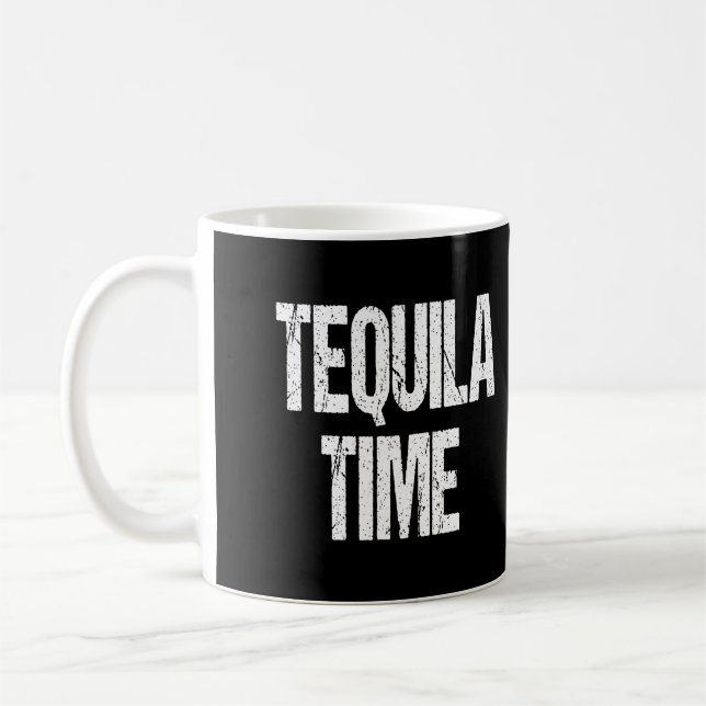Roligt Tequila Time Margarita Älskare Hawaiian Mex Kaffemugg (Vänster)