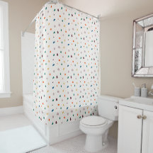 Roligt Terrazzo Shower Curtain - Boho Bathroom Dec