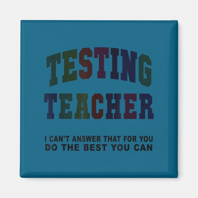 Roligt testande lärare testdag bror matte engelska magnet (Framsidan)