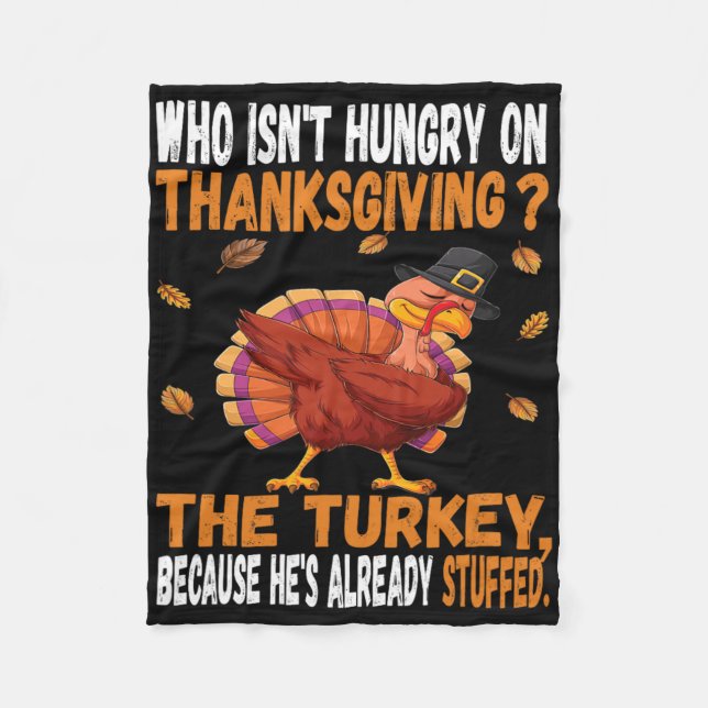 Roligt Thanksgiving Food Joke Dabbing Stuffing Tur Fleecefilt (Framsidan)