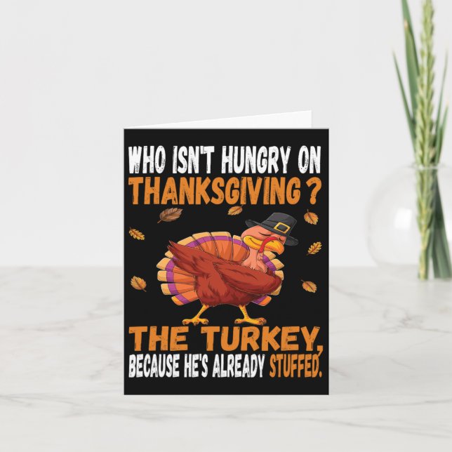 Roligt Thanksgiving Food Joke Dabbing Stuffing Tur Kort (Framsida)
