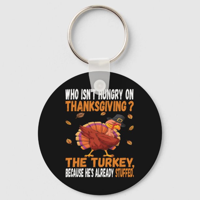 Roligt Thanksgiving Food Joke Dabbing Stuffing Tur Nyckelring (Framsida)