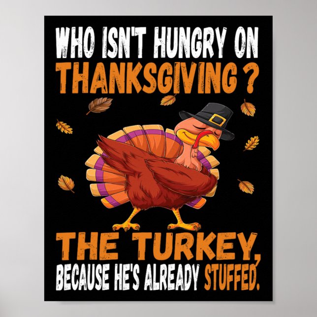 Roligt Thanksgiving Food Joke Dabbing Stuffing Tur Poster (Framsidan)