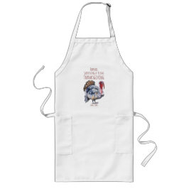Roligt Thanksgiving Turkietdagen Apron Långt Förkläde