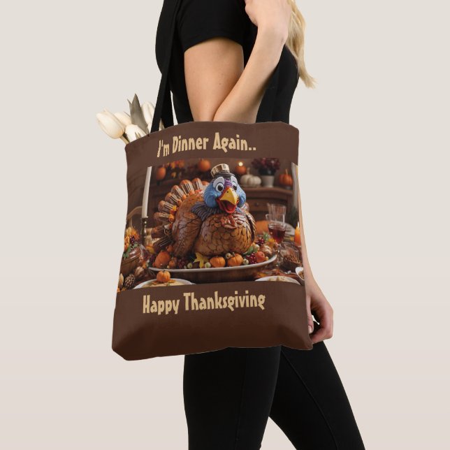 Roligt Thanksgivingen Offert med Anpassningsbar Tygkasse (Närbild)