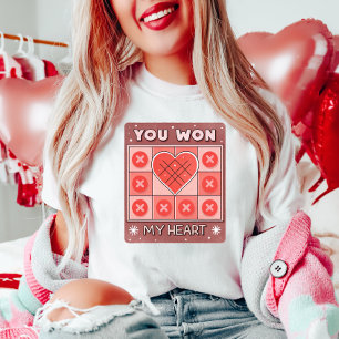 Roligt Tic-Tac-Toe Valentindagen T Shirt