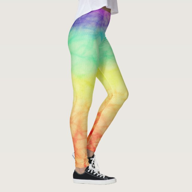 Roligt Tie Dye Rainbow Yoga Leggings (Höger)
