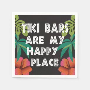 Roligt Tiki Pub är Min Lycklig Ställe Pappersservett