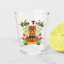 Roligt Tiki Pub Retro Hawaiian Handflatan Träd föd