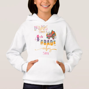 Roligt Times 4th Klass Vibes Girls Cute Retro T Shirt