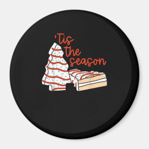 Roligt Tis The Season Design Julgran Magnet