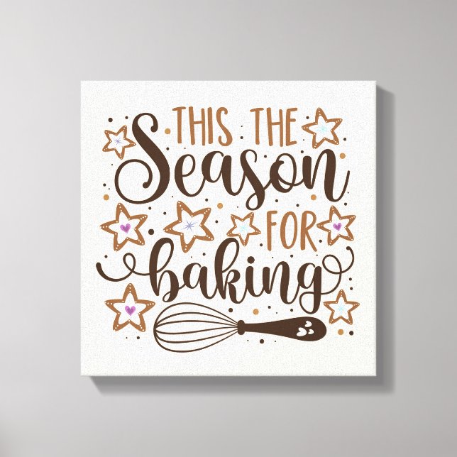 Roligt "Tis the Season of Baking Design Canvastryck (Framsida)
