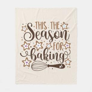 Roligt "Tis the Season of Baking Design Fleecefilt