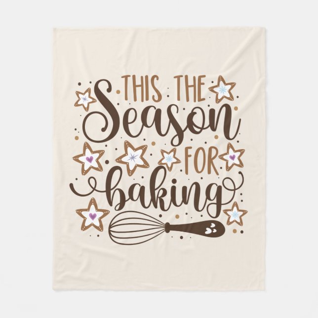 Roligt "Tis the Season of Baking Design Fleecefilt (Framsidan)