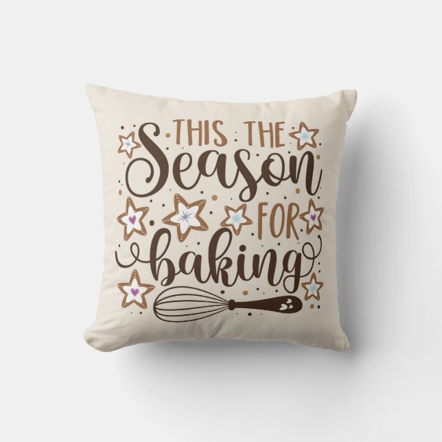 Roligt "Tis the Season of Baking Design Kudde (Framsida)