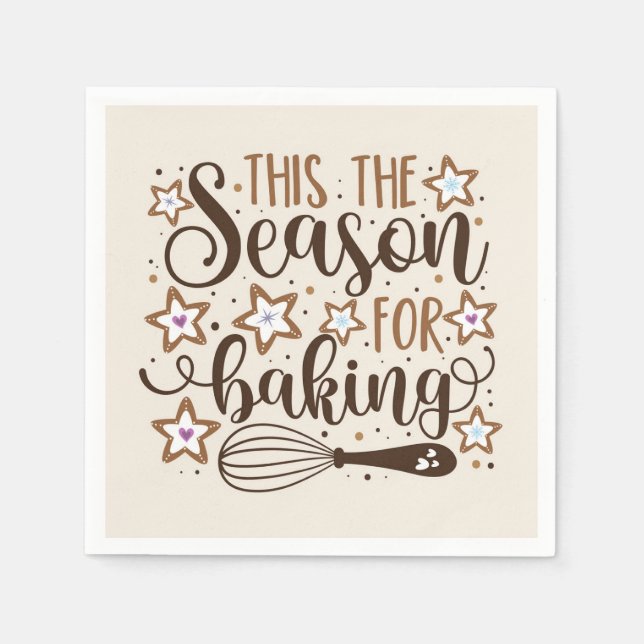 Roligt "Tis the Season of Baking Design Pappersservett (Framsidan)